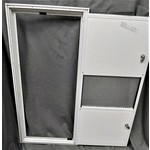 36" x 16" White with White Trim Door with Vent and Square Corners
