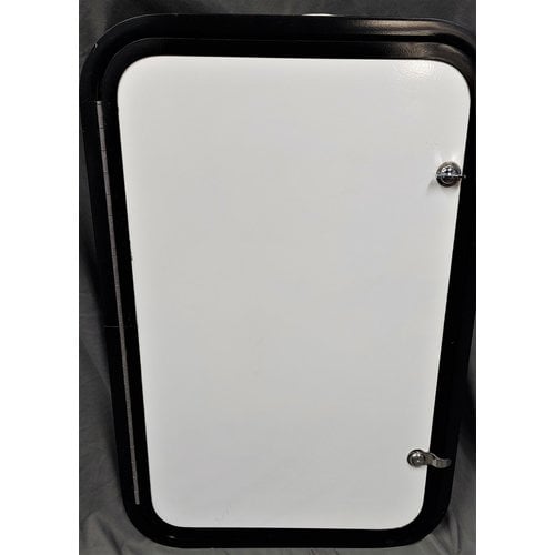 28" x 18" White with Black Trim Baggage Door