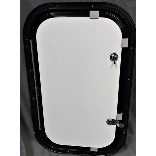 20" x 12" White with Black Trim Baggage Door