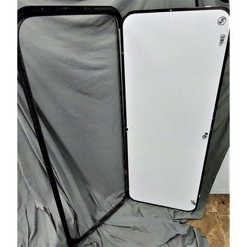 56" x 22" White with Black Trim Baggage Door