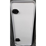 53" x 22" White with White Trim Baggage Door with Slam Latch