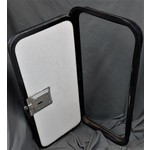 32" x 15" Off White with Black Trim Baggage Door with Slam Latch