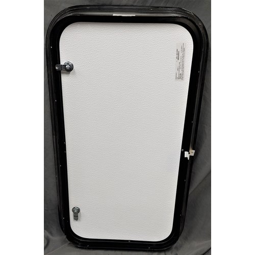 30" x 16" White with Black Trim Baggage Door