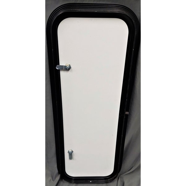 30" x 11" Baggage Door White w/ Black Trim Affordable RVing