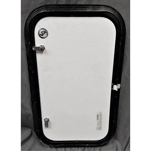 Lippert Components 24" x 14" White with Black Trim Baggage Door