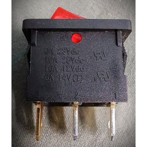 Unbranded Switch On/Off Lighted Red 3/4" x 1/2"