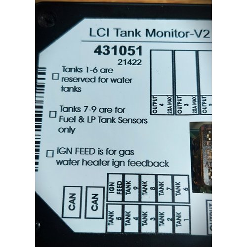 Lippert Components LCI 431051 Tank Monitor V2 Control Module