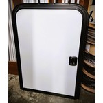 Lippert Components 30" x 43 1/2" White with Black Trim Teardrop Entry Door