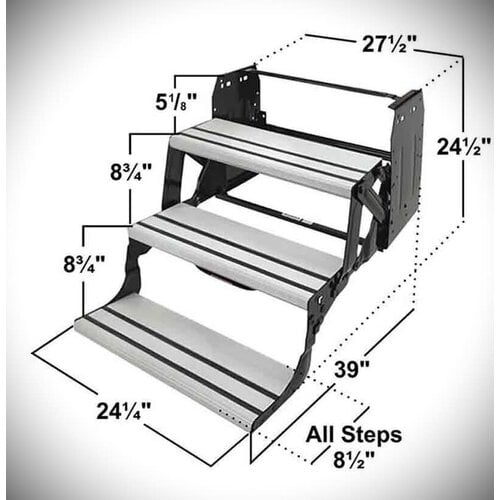 Lippert Components Lippert; Entry Step; Alumi-Tread 2 Manual Folding Step; 432696