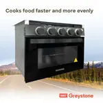 Greystone GreyStone 17" 3 Burner Range/Oven with Folding Glass Cover