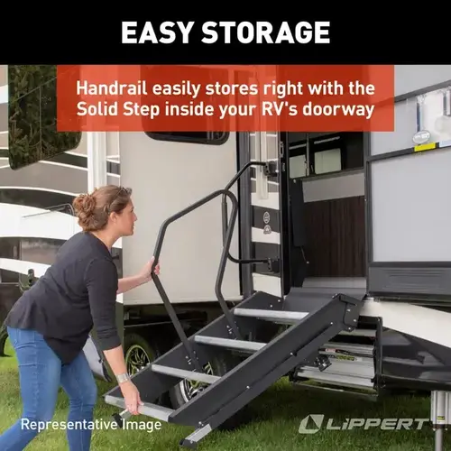 Lippert Components Lippert Solid Step Entry Assist Handrail for RV Steps; 799640