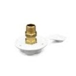 Fresh Water Inlet /Fill Flush Mount with Flange- White Brass #94214