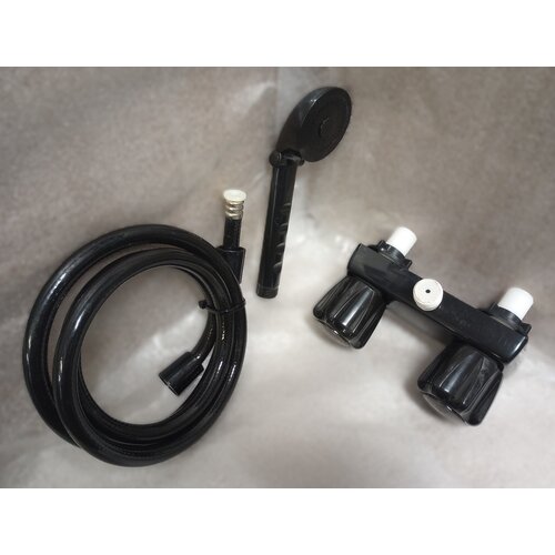 Faucet with Hose and Shower Head - Black