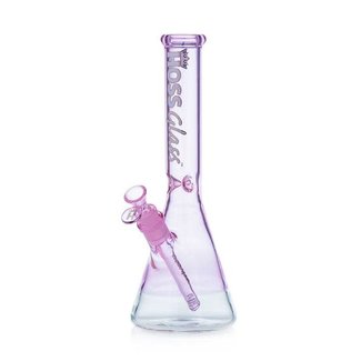 Hoss Full colour beaker with clear window base, 14" - pink