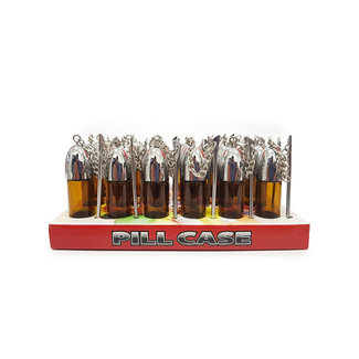 Pill Case 2.5 ml Glass Vial with Metal Spoon