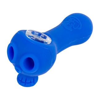 LIT LIT Silicone Skull Hand Pipe W/Glass Bowl & SS Tool