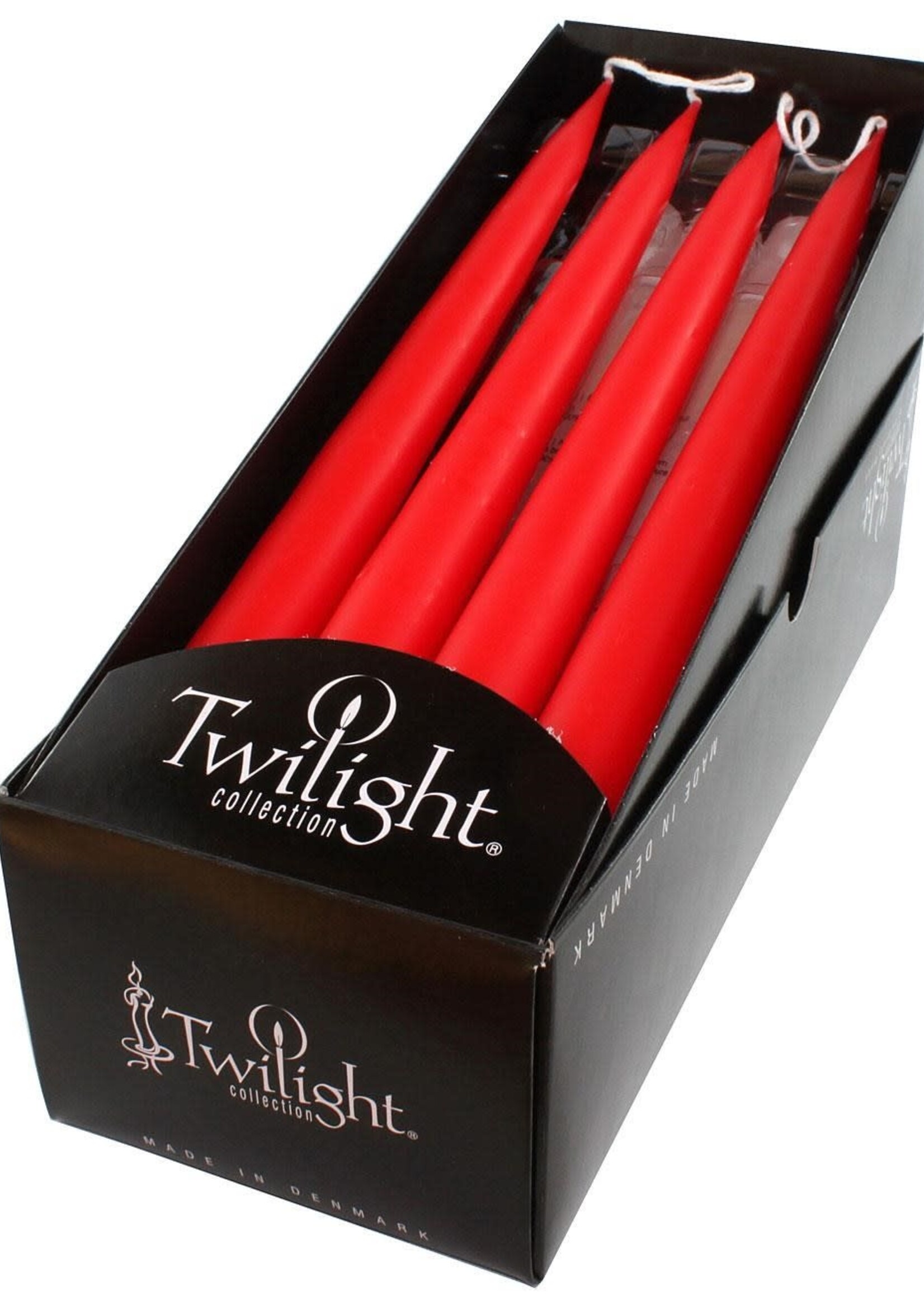 Twilight Collection Taper Candle - Red - 10