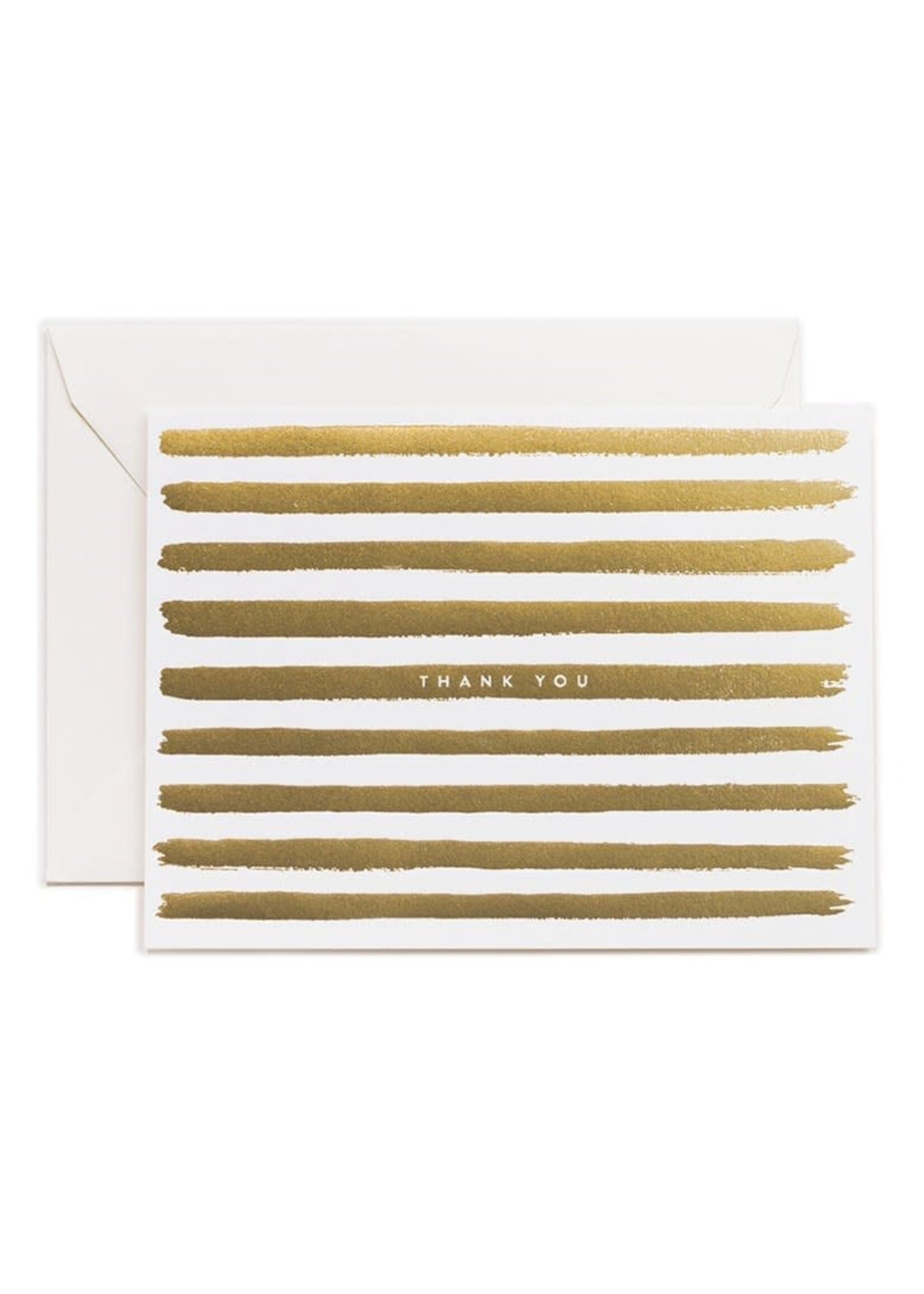 Boxed Cards - Thank You Gold Striped / 8 notecards