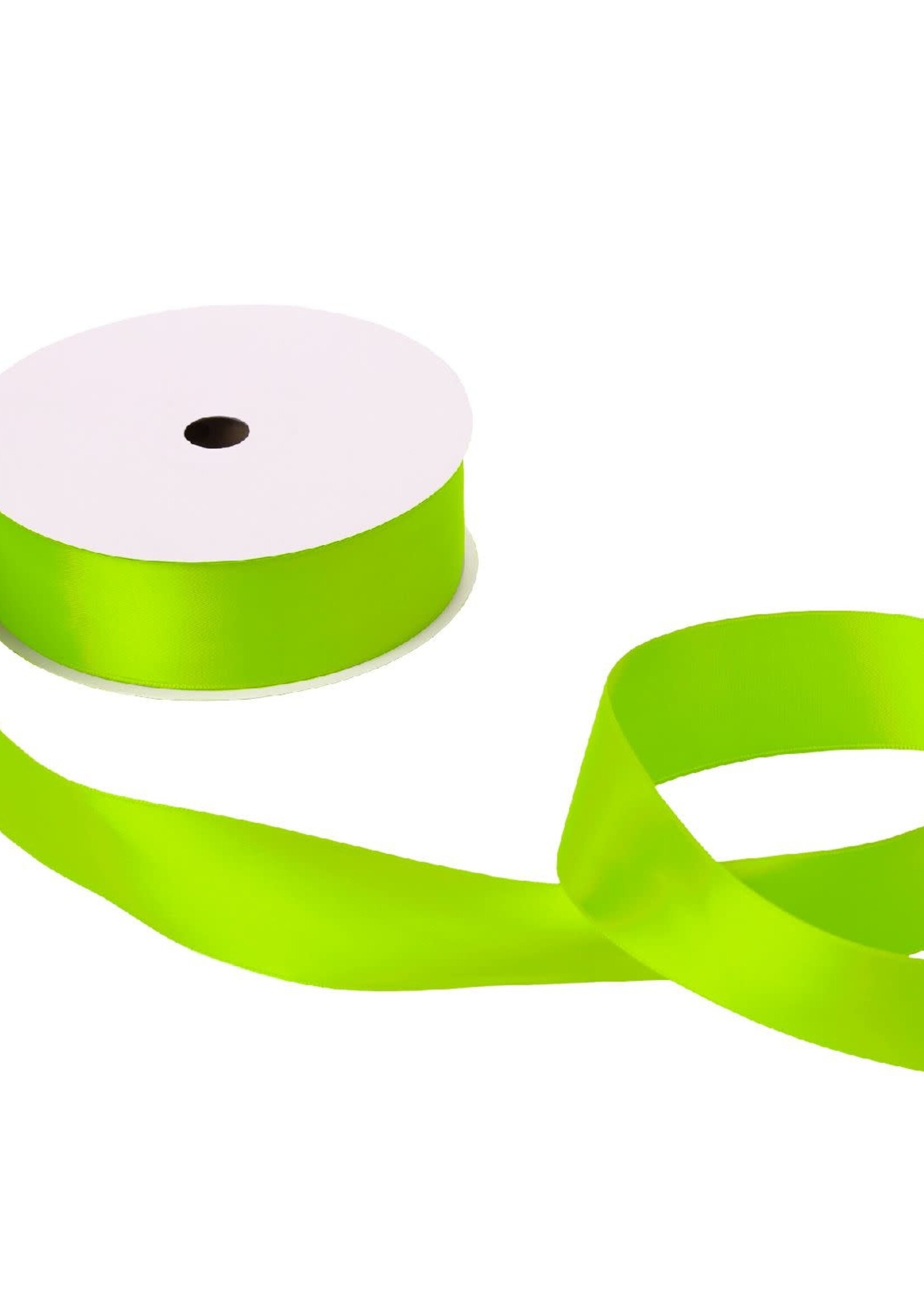 Lime Double-faced Satin Ribbon / 1 1/2 inch /10 metres