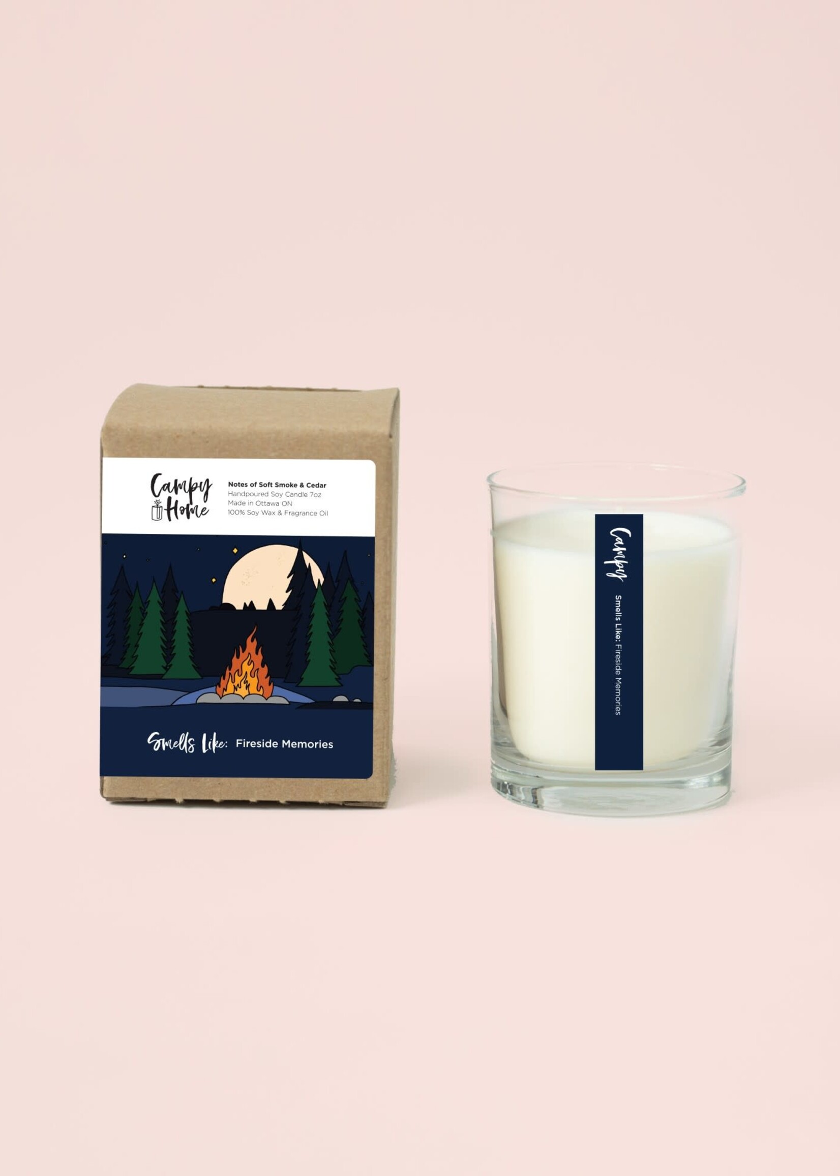 Campy Candles Smells Like: Fireside Memories