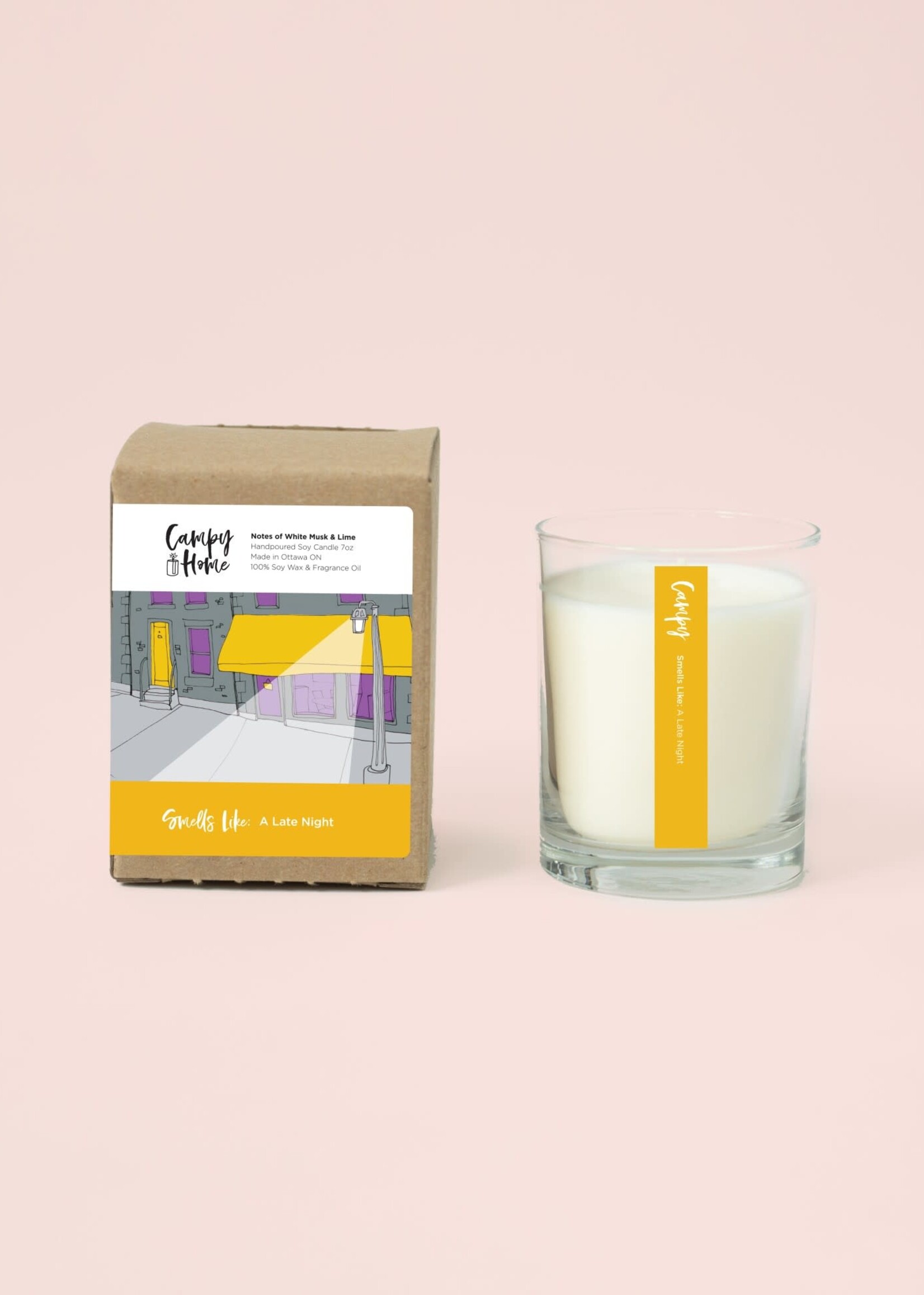 Campy Candles Smells Like: A Late Night
