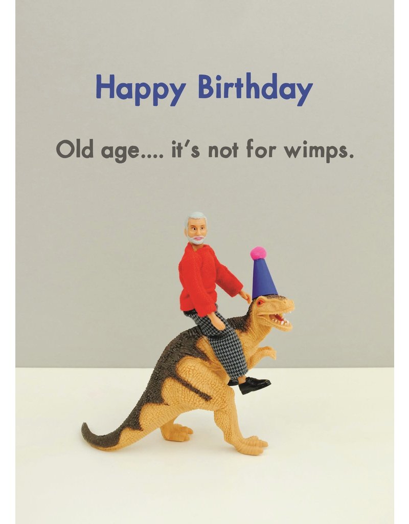Bold & Bright Happy Birthday - Old age... it's not for wimps.
