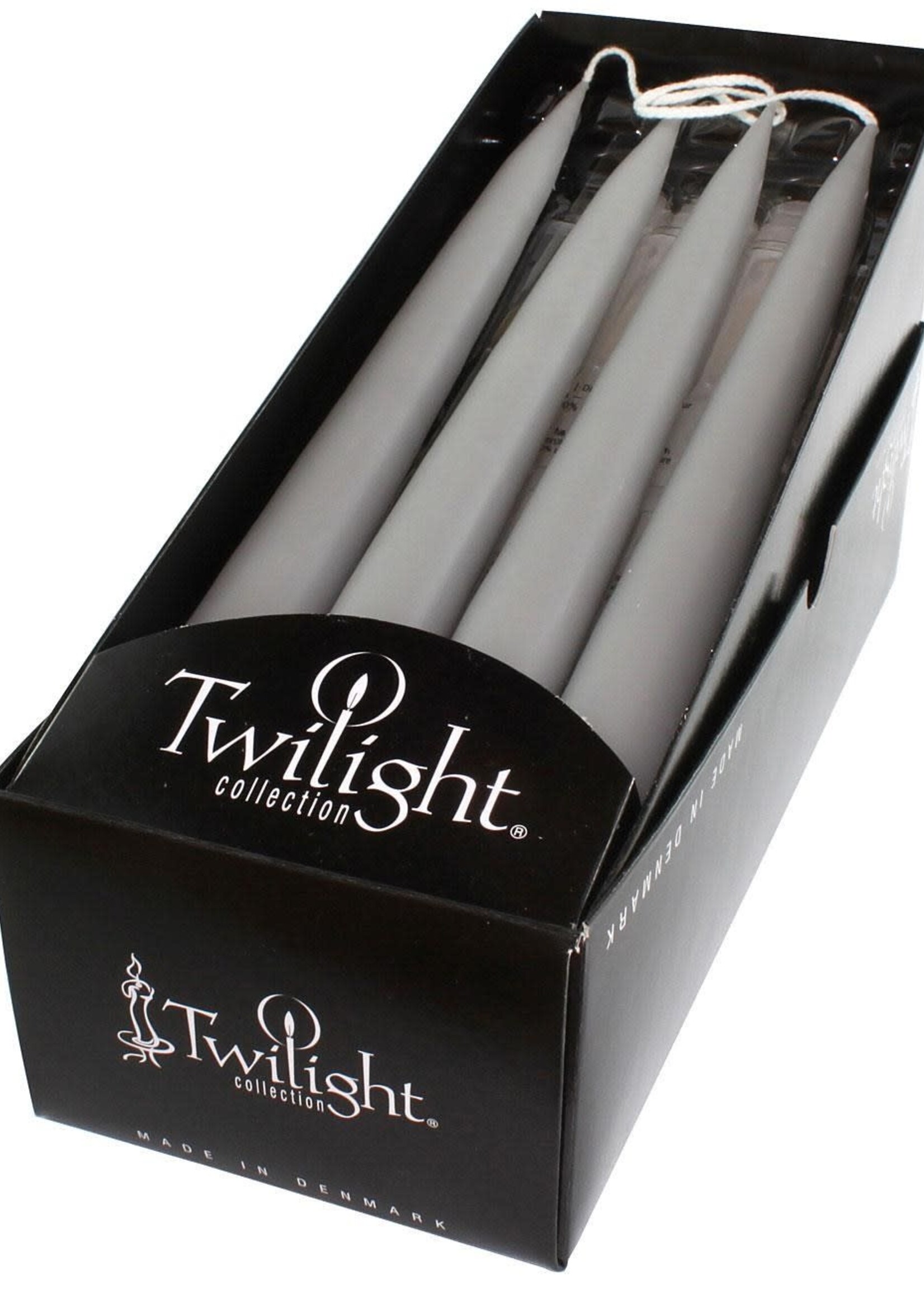 Twilight Collection Taper Candle - Light Grey - 96
