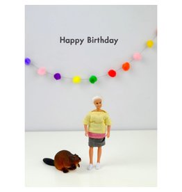 Bold & Bright Happy Birthday ~ Beaver