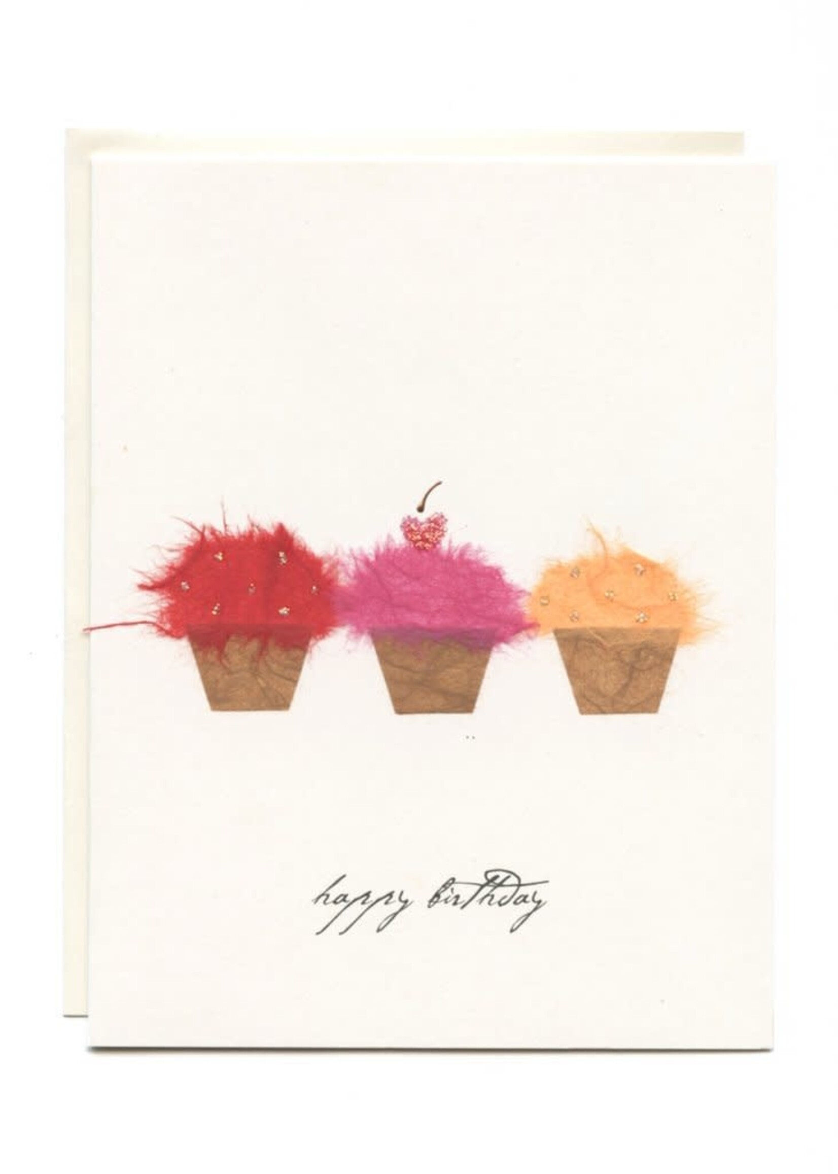 Flaunt Cards Happy Birthday ~ Three Little Cupcakes