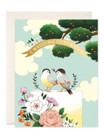 Wedding Congrats ~ Birds on Cake