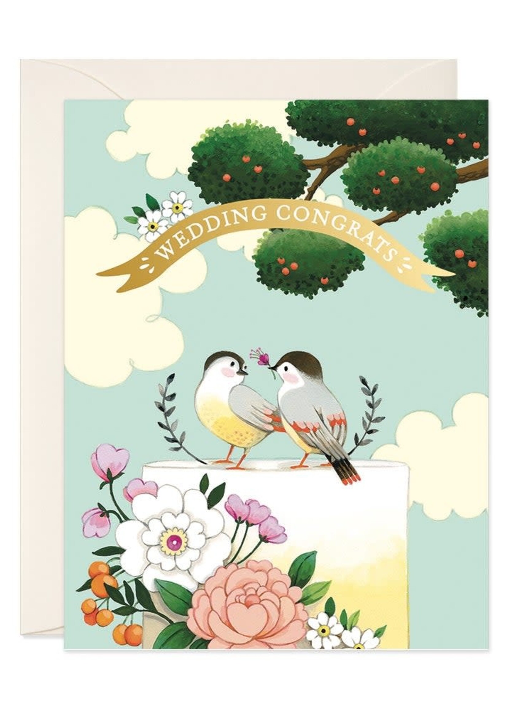 JooJoo Wedding Congrats ~ Birds on Cake