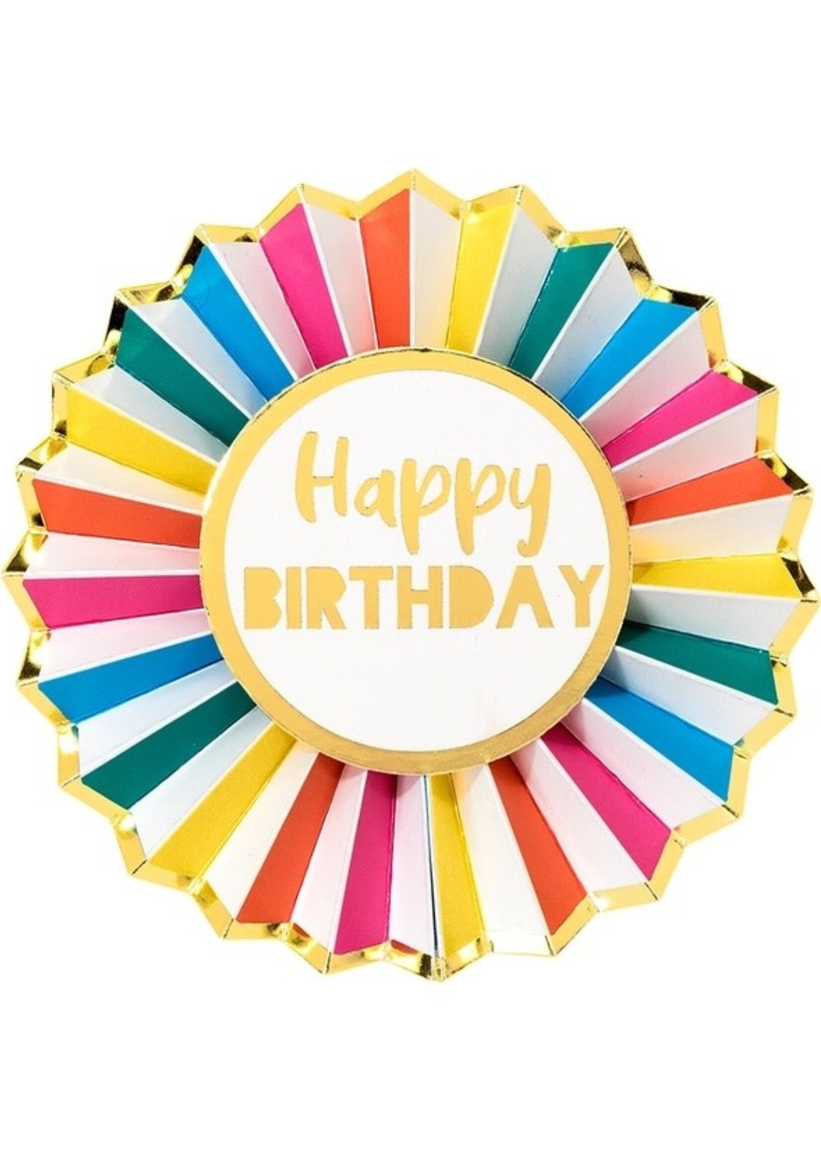 Talking Tables Rainbow Brights Happy Birthday Badge