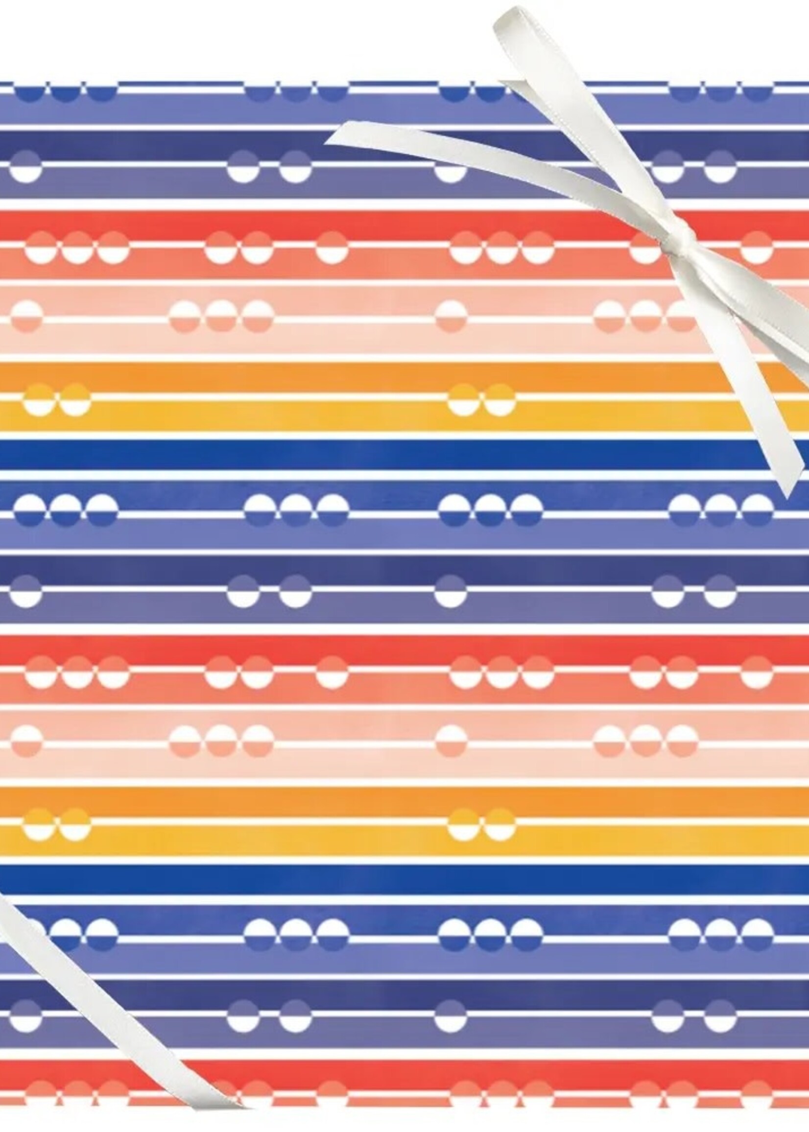 Waste Not Paper Sheet Wrap ~ Sunset Stripes