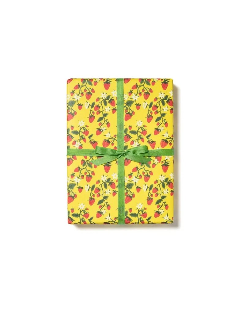 Red Cap Cards Gift Wrap ~ Strawberry Patch