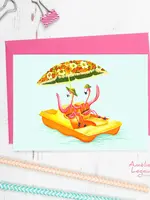 Amelie Legault Flamingos in a Pedal Boat
