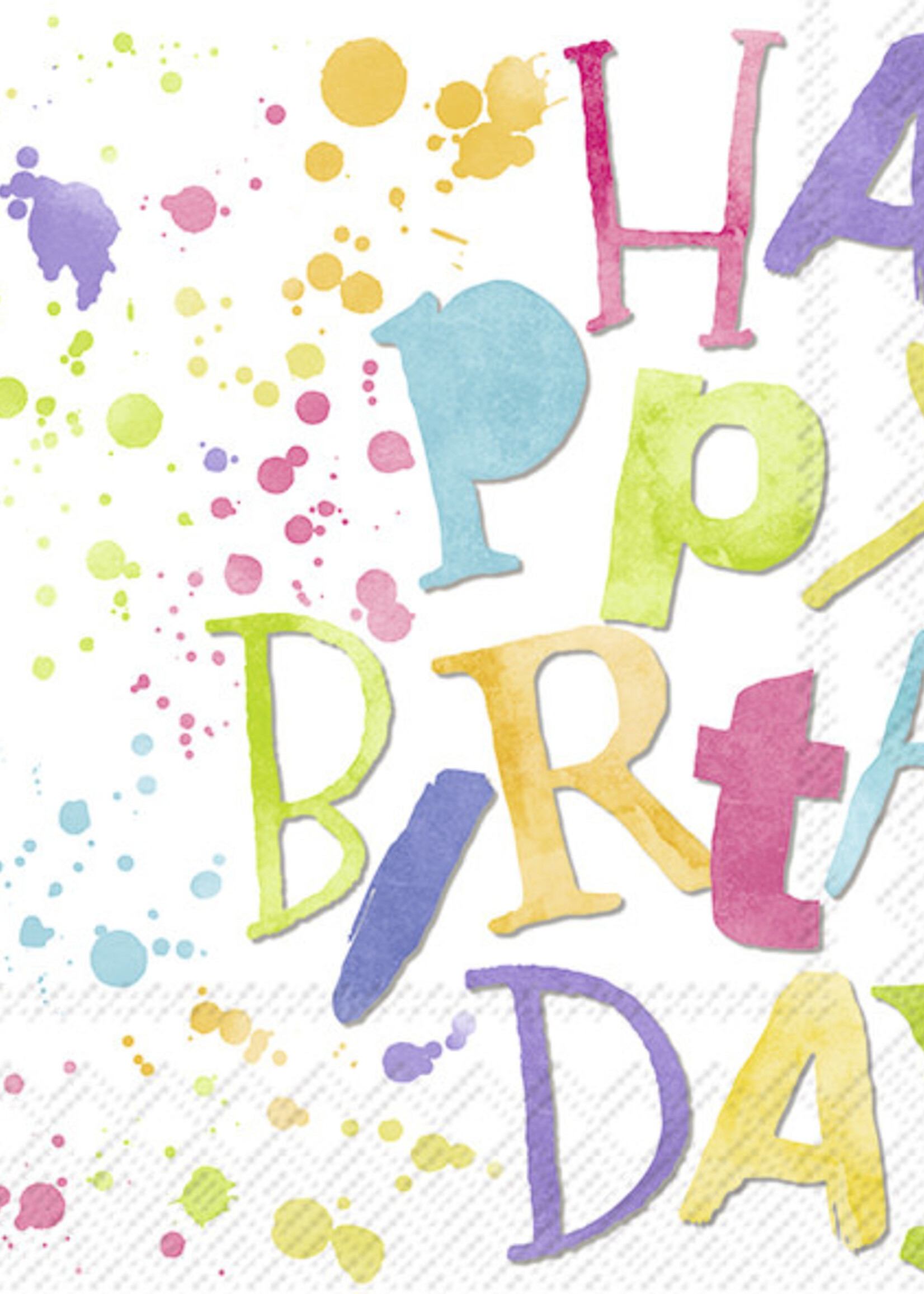 IHR Cocktail Napkins ~ Birthday Splashes