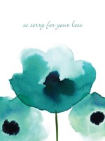 So Sorry For Your Loss ~ Teal Poppies