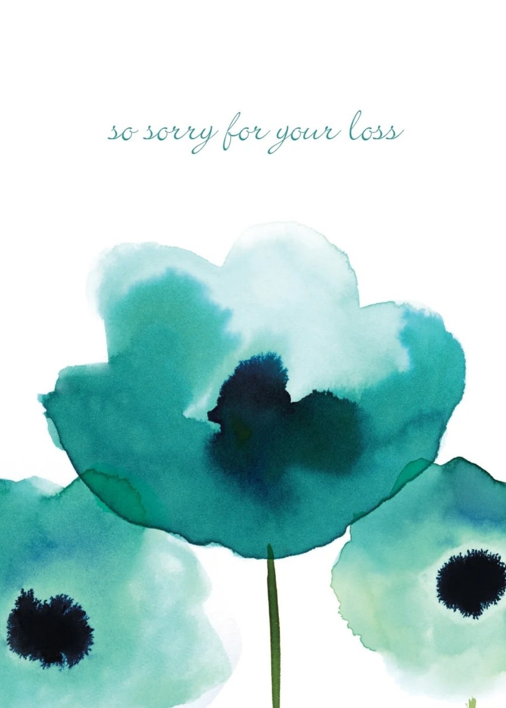 So Sorry For Your Loss ~ Teal Poppies