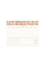 studio oh 2024 Boho Suns Weekly Desk Calendar