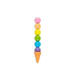 Ooly Rainbow Scoops Stacking Erasable Crayons & Eraser