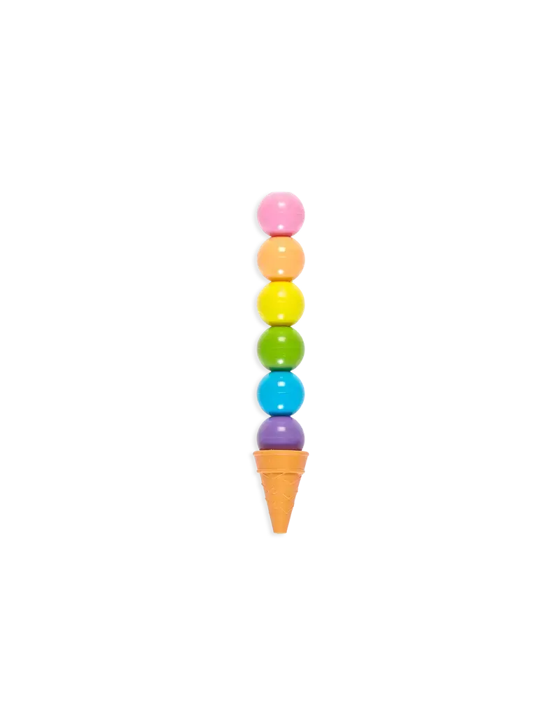 Ooly Rainbow Scoops Stacking Erasable Crayons & Eraser