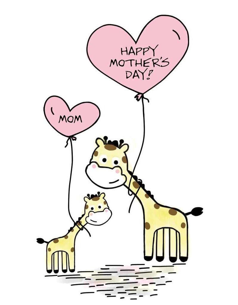 Happy Mother's Day ~ Giraffes