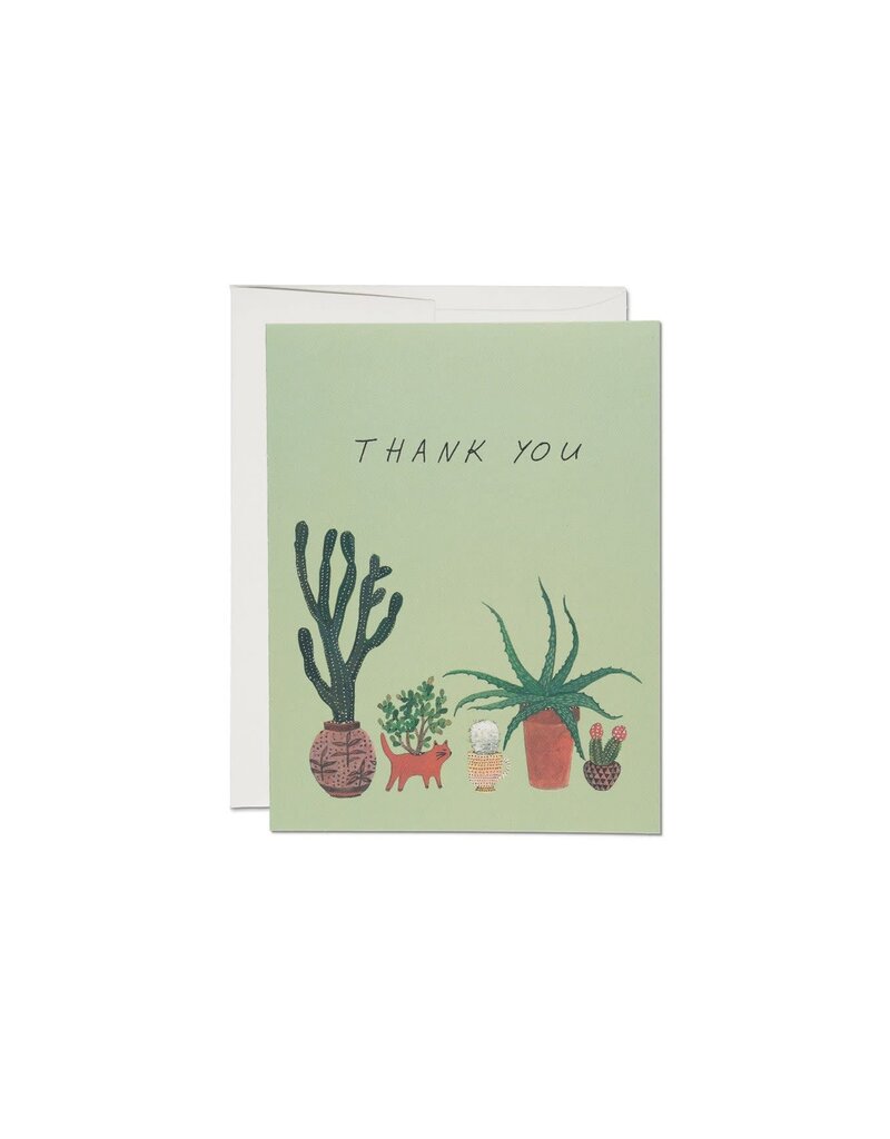 Red Cap Cards Thank You ~ Cactus