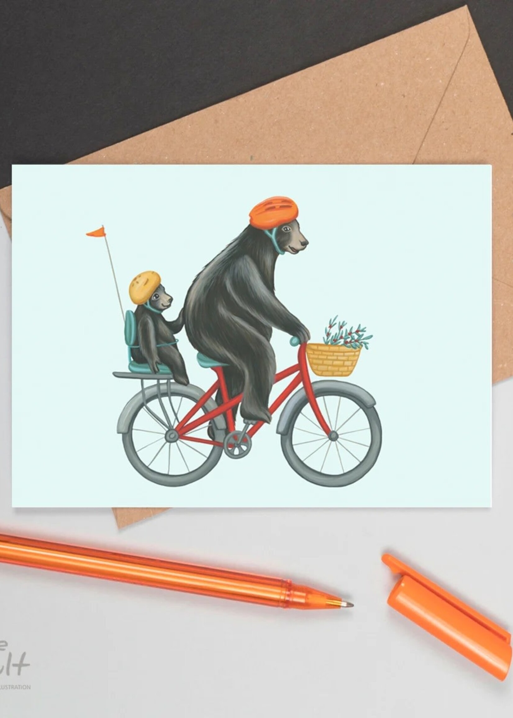 Amelie Legault Bears on Bike