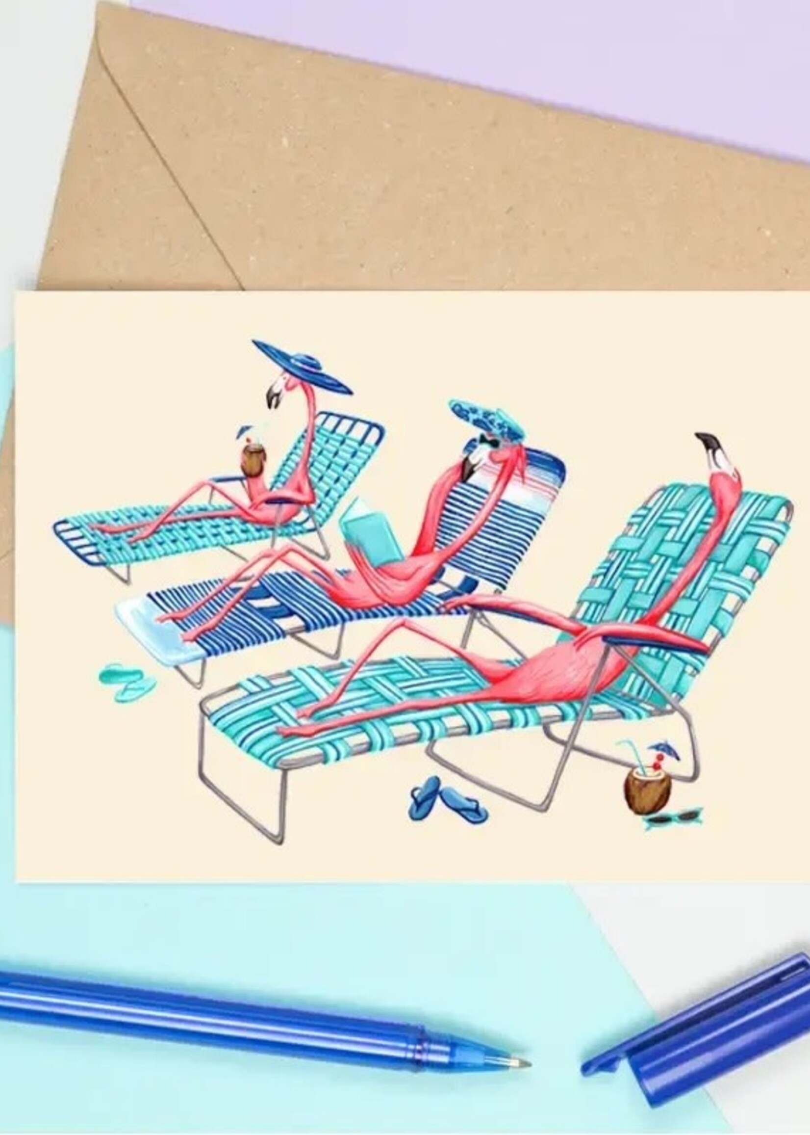 Amelie Legault Flamingos at the Beach