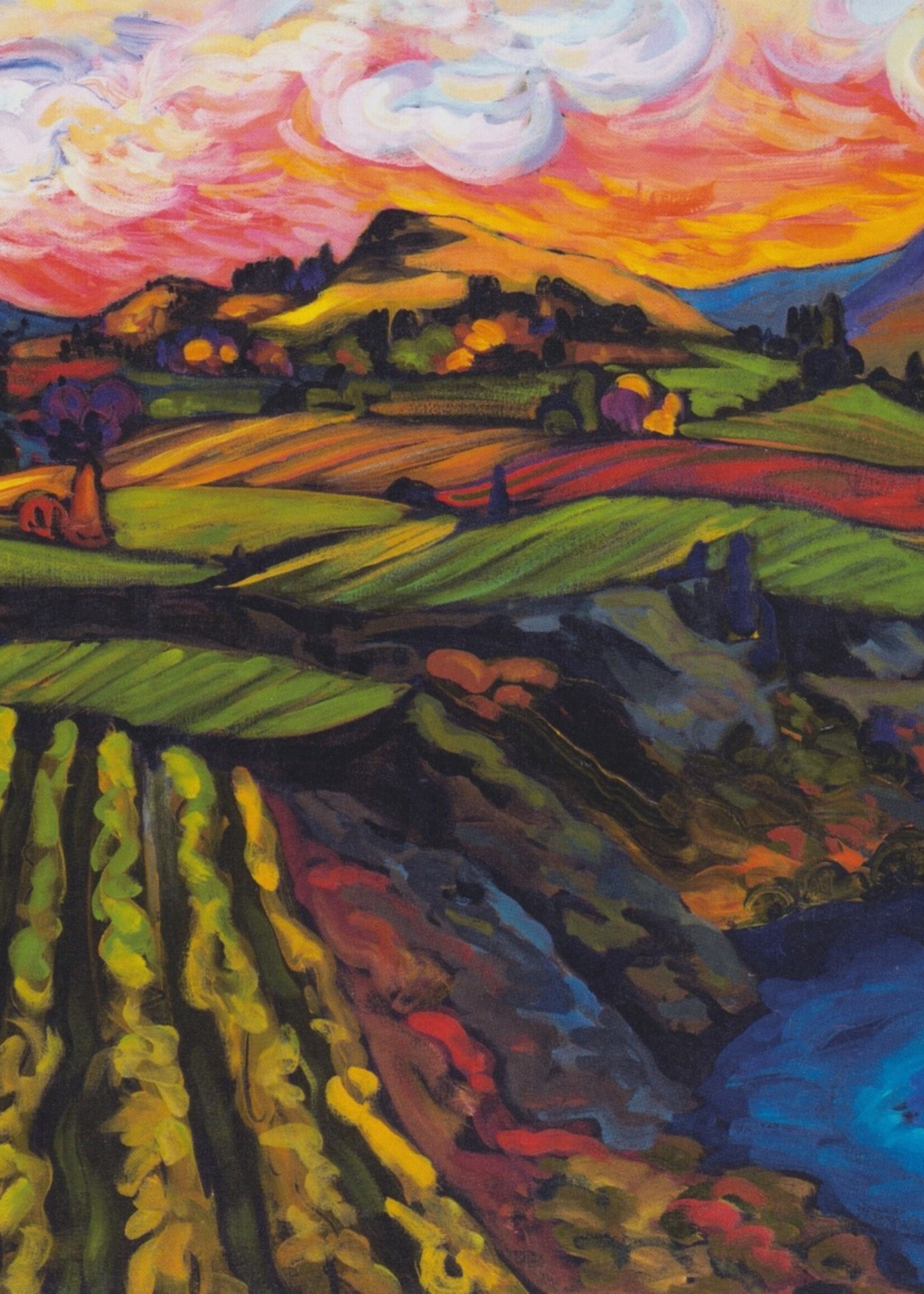 Fiery Sky Over Naramata Benchlands