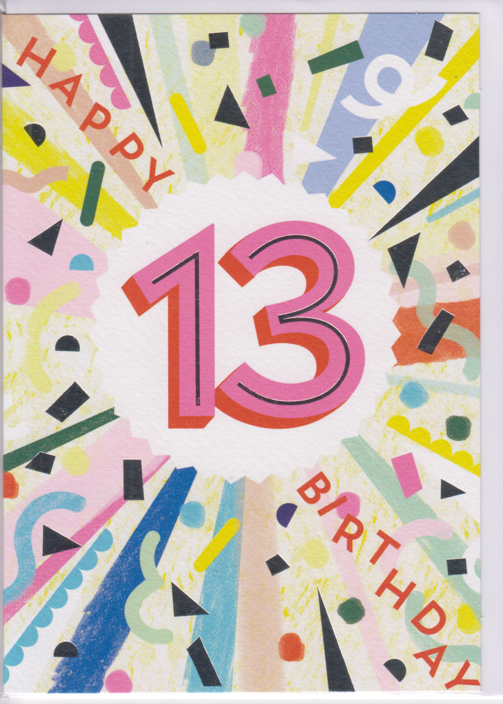 Great British Card Happy Birthday - 13 pink