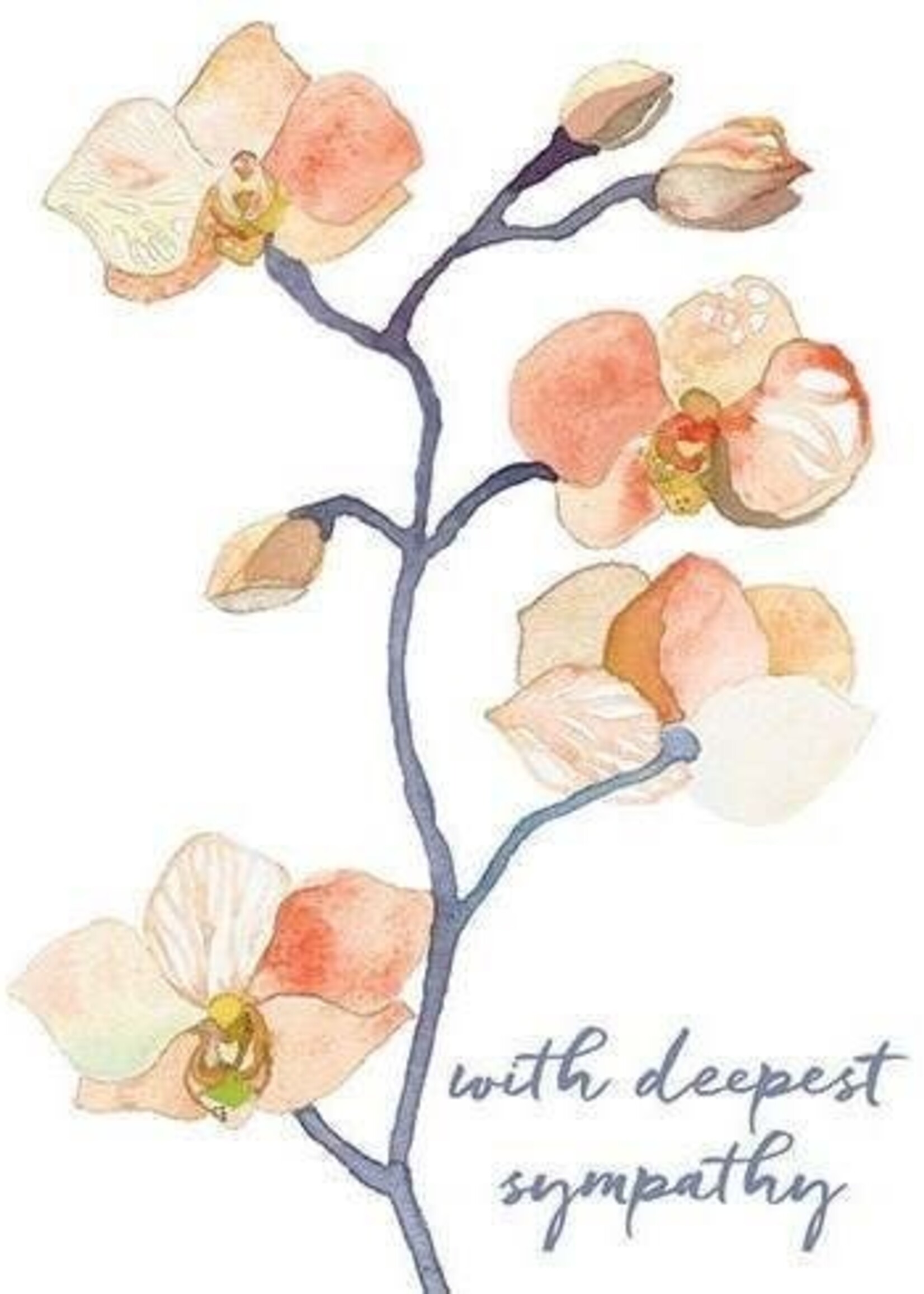 With Deepest Sympathy ~ Peach Orchid