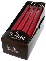 old country design Taper Candle ~ Light Burgandy