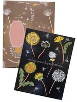 Dandelion Birthday Greeting Card with Floral Envelope